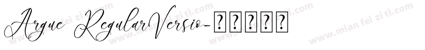 Argue RegularVersio字体转换